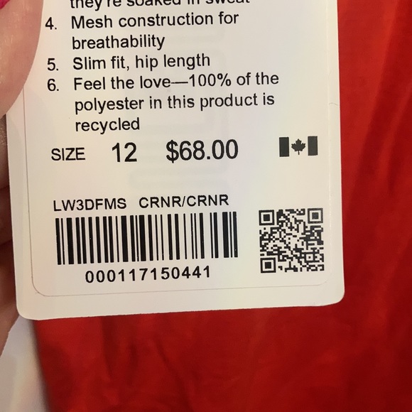 Lululemon women’s size 12 red Swifty Tech - Picture 4 of 4